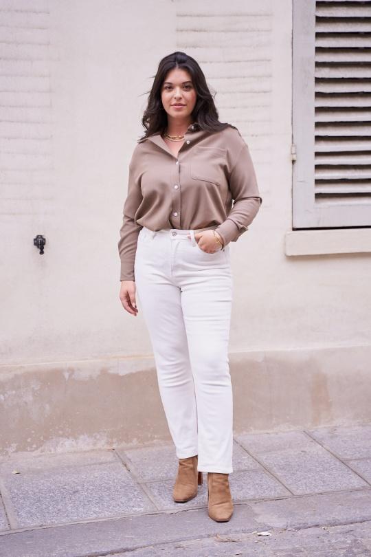 Jeans Donna White Oraije  JD908-B-# Efashion Paris