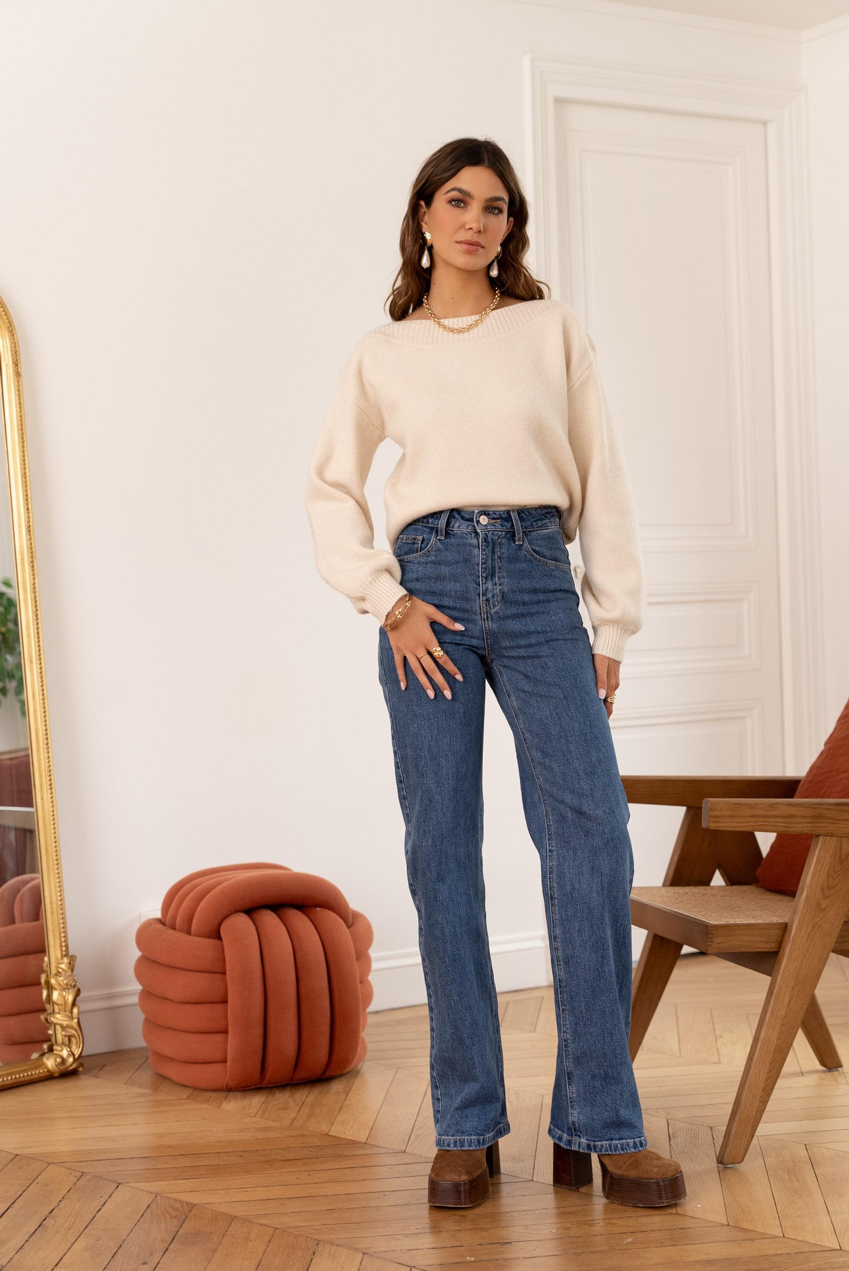 Jeans Femme Bleu jean Oraije  JD405X #c Efashion Paris