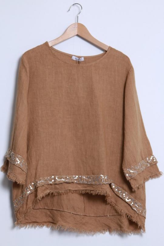 Tops Women Camel Shyloh 15830 Efashion Paris