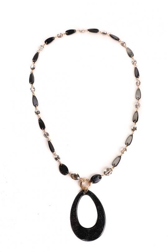 Necklaces Accessories Black Loriane Creation NK180602-5MN Efashion Paris