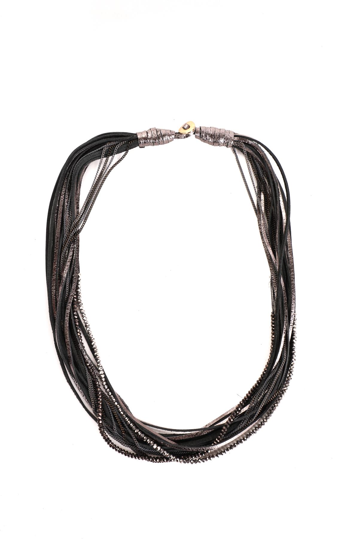 Necklaces Accessories Black Loriane Creation ,NK180422-4NV #c Efashion Paris