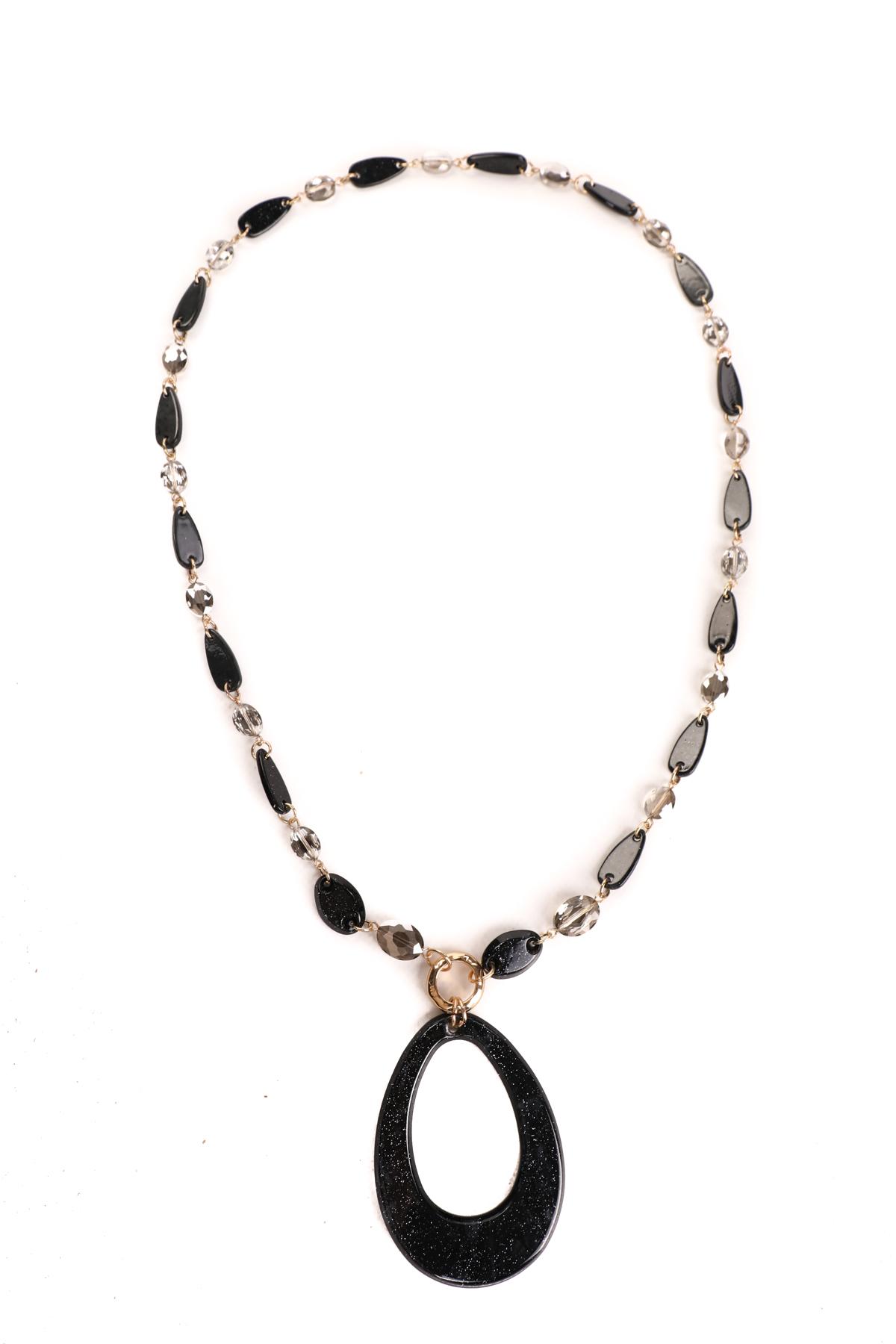 Necklaces Accessories Black Loriane Creation NK180602-5MN #c Efashion Paris