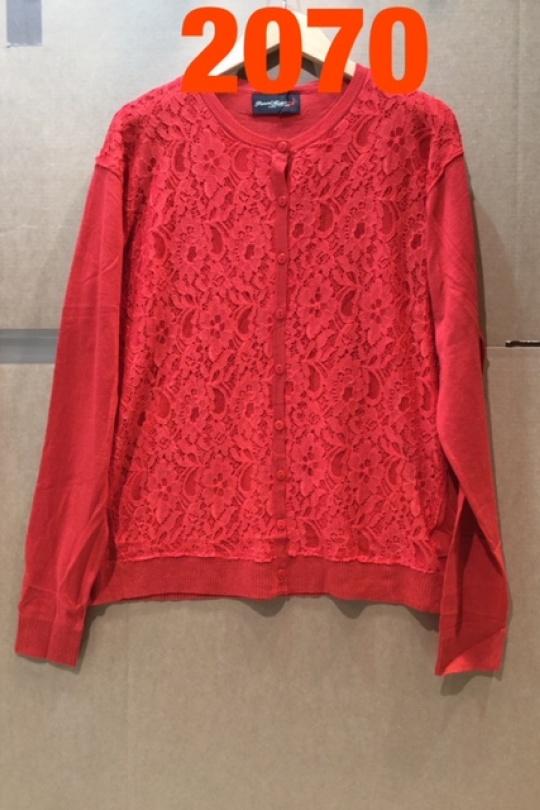 Cardigans Women Red Piment Rouge 2070-1 Efashion Paris