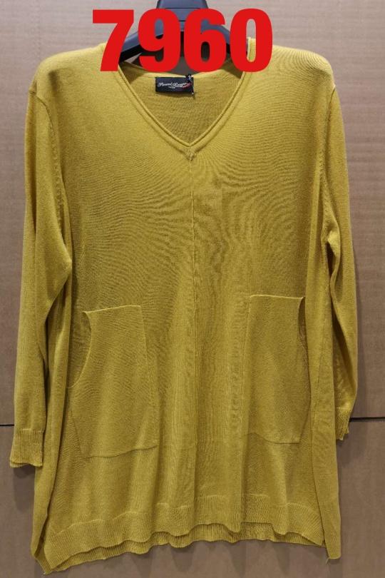 Pulls Femme Moutarde Piment Rouge 7960 Efashion Paris