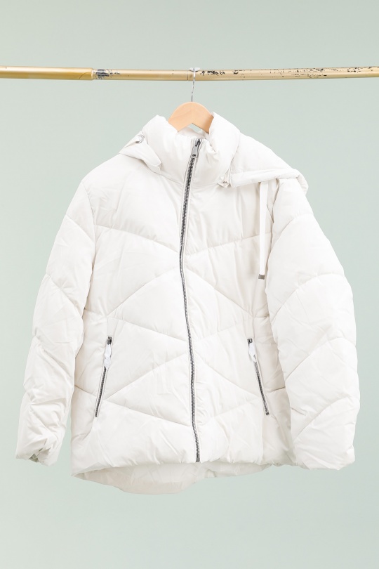 Manteaux Femme Ecru Piment Rouge XZ-13 Efashion Paris