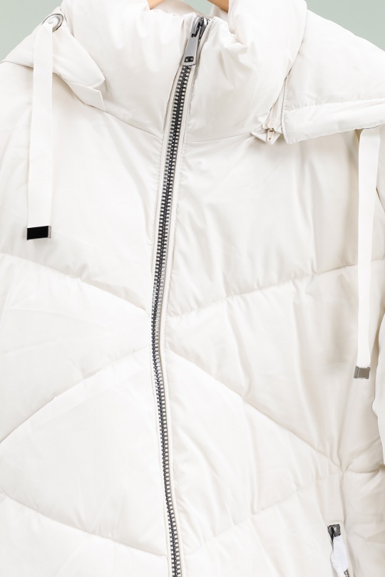 Manteaux Femme Ecru Piment Rouge XZ-13 Efashion Paris