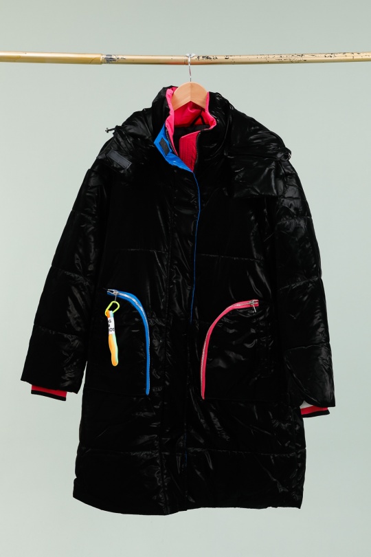 Manteaux Femme Noir Piment Rouge XZ-16 Efashion Paris