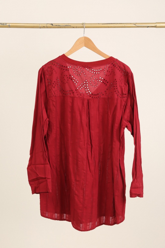 Tops Femme Bordeaux Piment Rouge TU1105 Efashion Paris