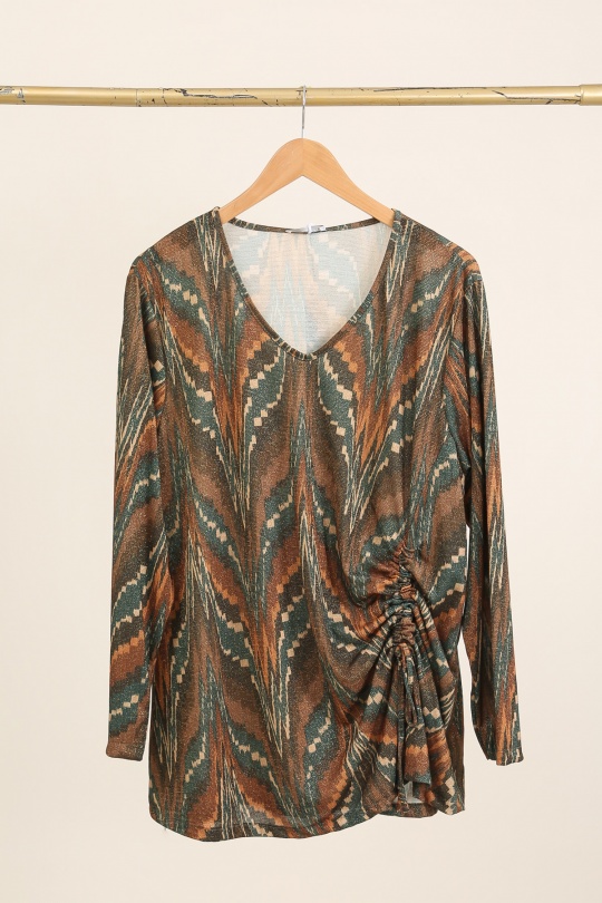 Tops Femme Camel Piment Rouge TU7002 Efashion Paris