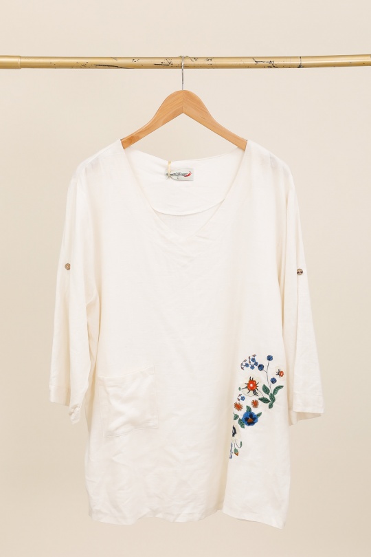 Tuniques Femme Blanc Piment Rouge TU2018 Efashion Paris