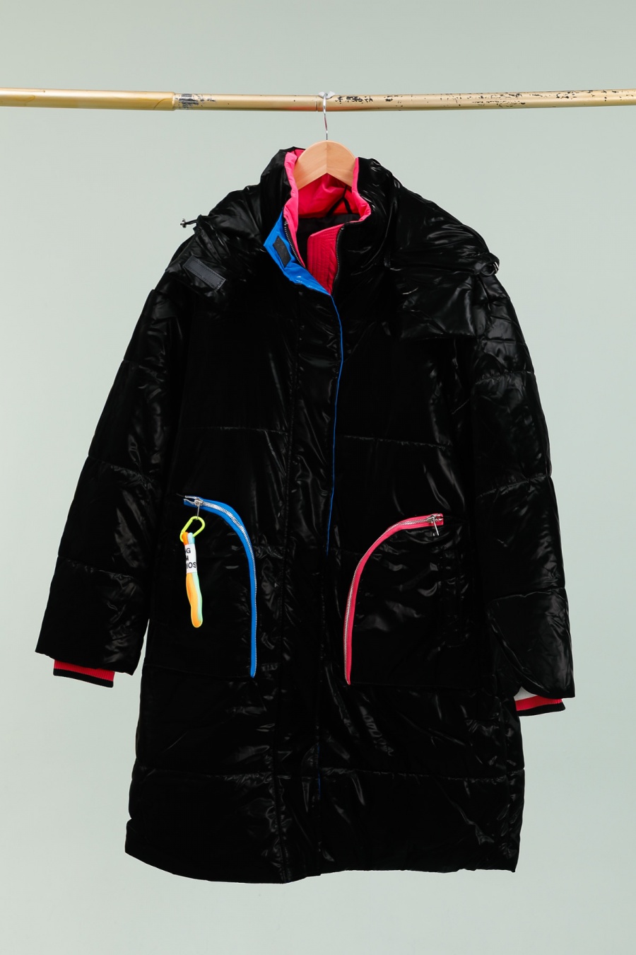 Manteaux Femme Noir Piment Rouge XZ-16 #c Efashion Paris