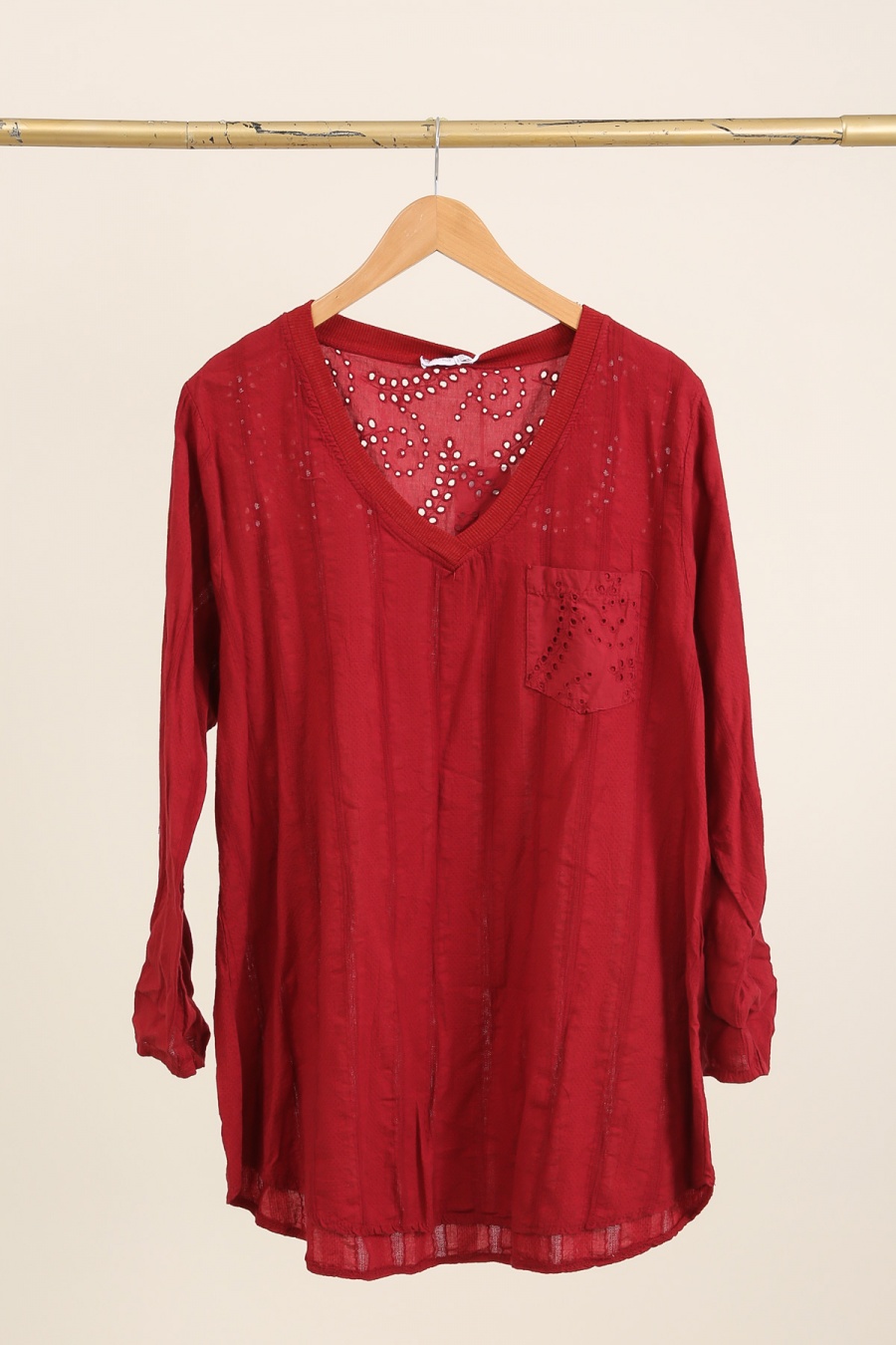 Tops Femme Bordeaux Piment Rouge TU1105 #c Efashion Paris