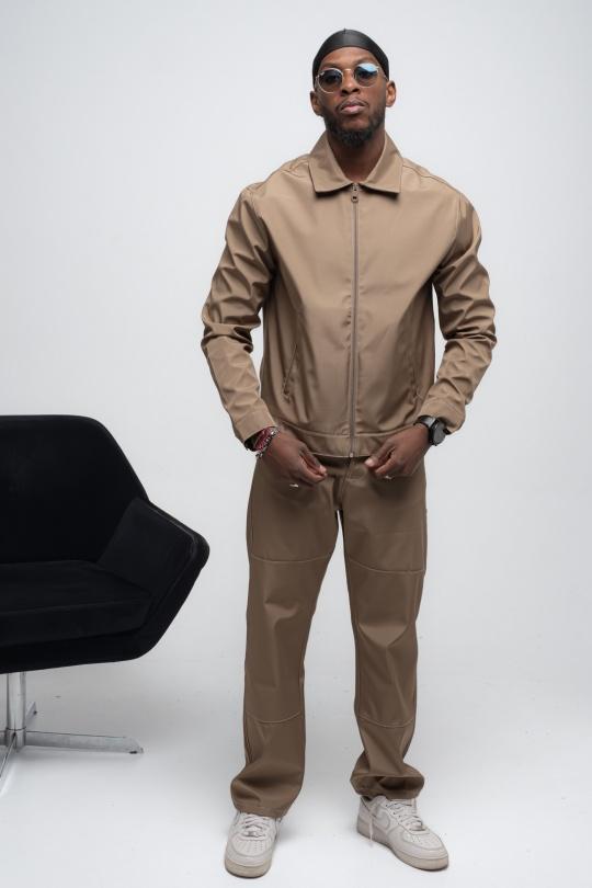 Ensemble pantalon Homme Marron KENZARRO F-8174 Efashion Paris