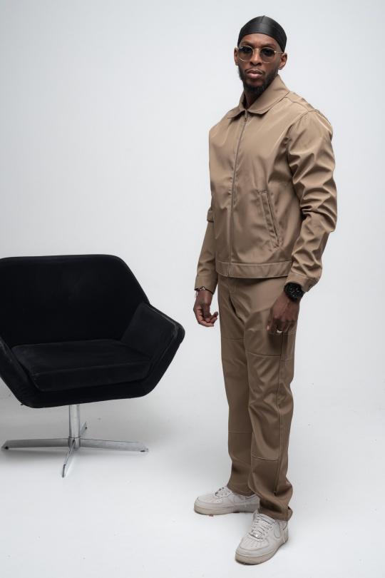 Ensemble pantalon Homme Marron KENZARRO F-8174 Efashion Paris