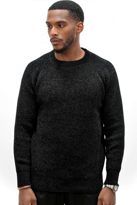 Pulls Homme Noir KENZARRO LD-69092 Efashion Paris