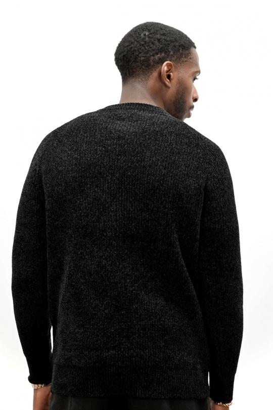 Pulls Homme Noir KENZARRO LD-69092 Efashion Paris