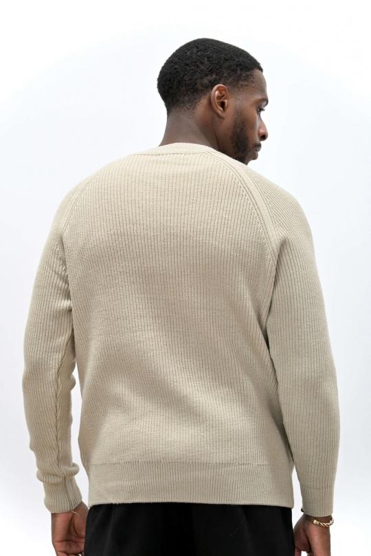 Pulls Homme Beige KENZARRO LD-69089 Efashion Paris