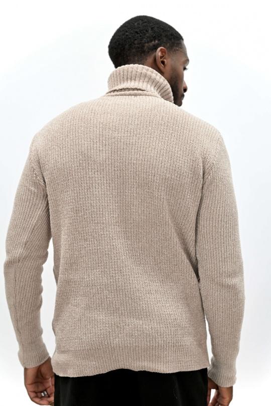Pulls Homme Beige KENZARRO LD-69085 Efashion Paris