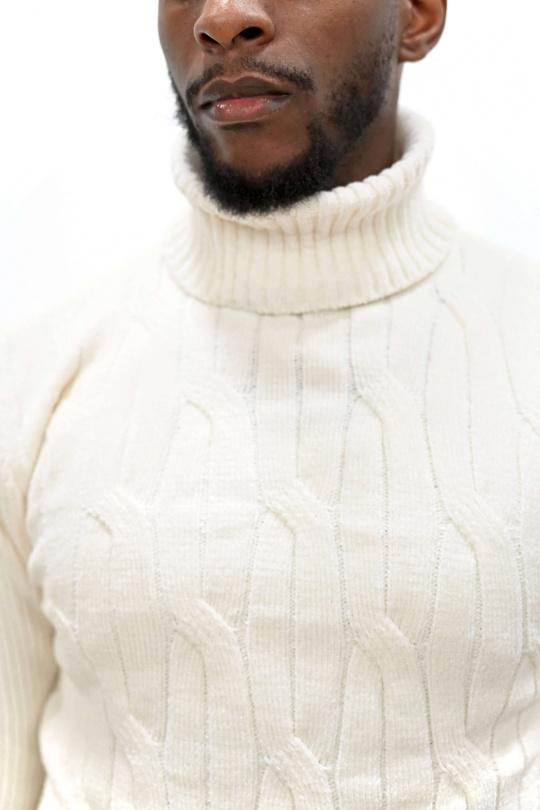 Pulls Homme Beige KENZARRO LD-69085 Efashion Paris