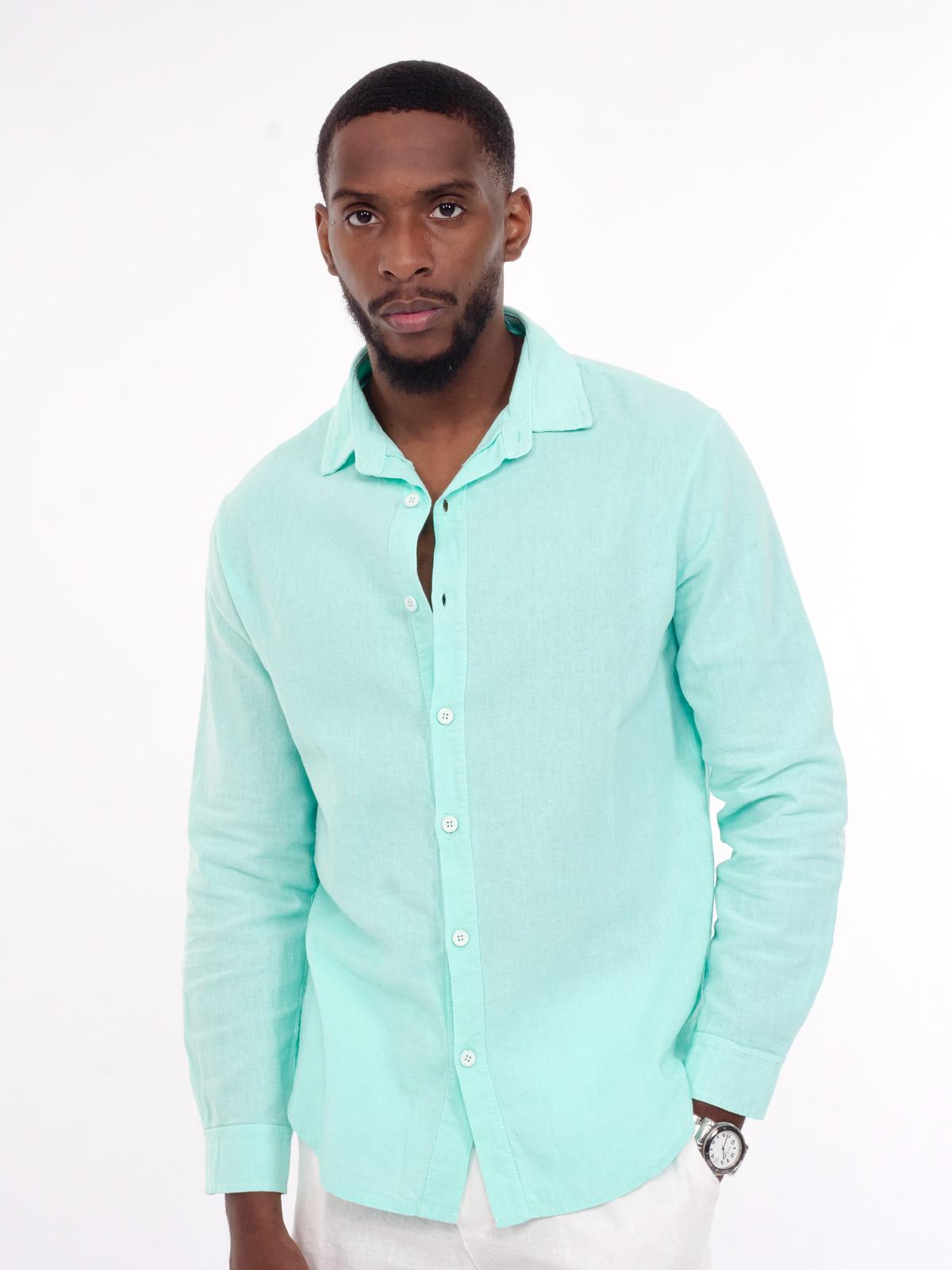 Chemises Homme Vert d eau KENZARRO KZ-052 #c Efashion Paris