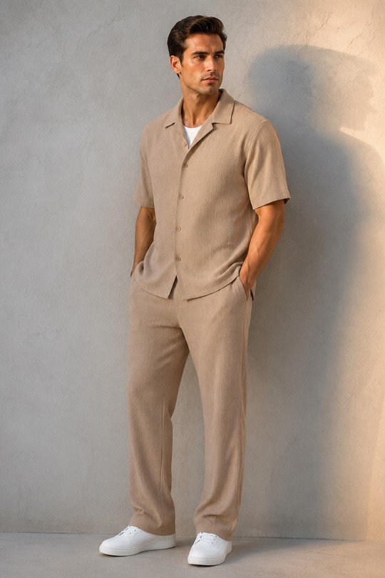  Pants set Men Beige KENZARRO BE-8179 #c Efashion Paris