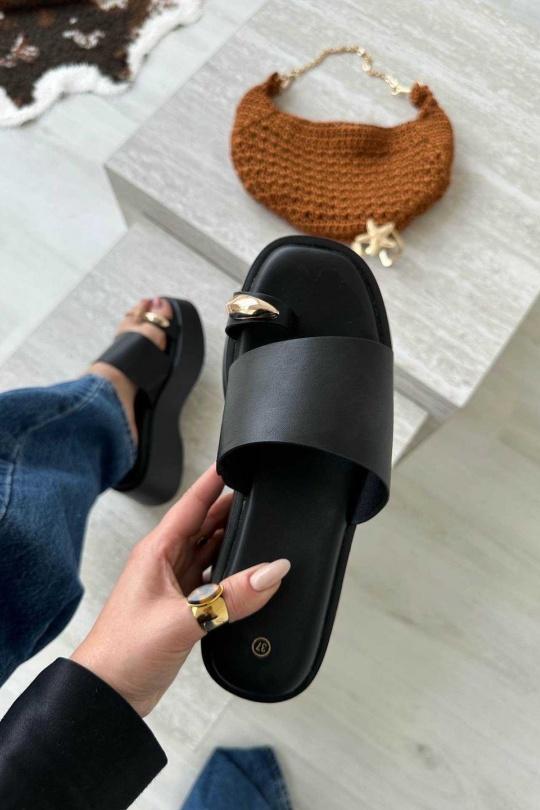 Wedges Shoes Black ALTAMODA SHOES Y8035. Efashion Paris