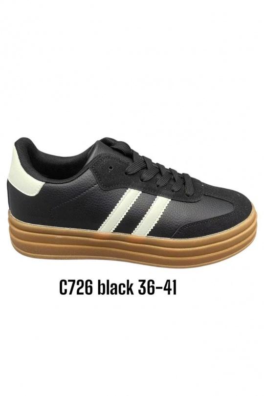 Baskets Chaussures Noir ALTAMODA SHOES C726 Efashion Paris