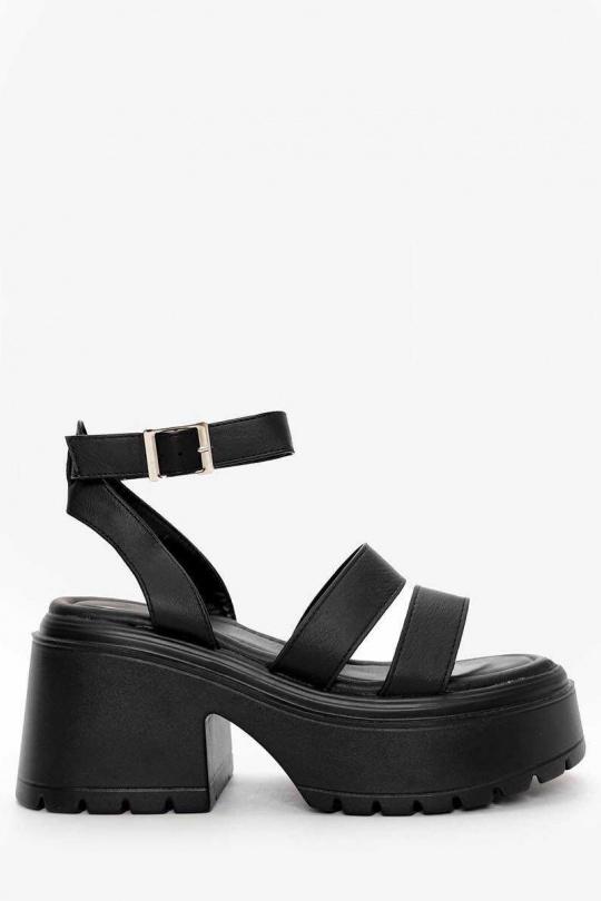 Sandales Chaussures Noir ALTAMODA SHOES Y3250 Efashion Paris