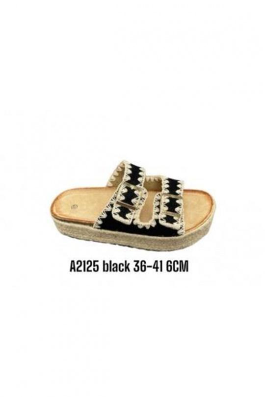 Compensées Chaussures Noir ALTAMODA SHOES A2125 Efashion Paris