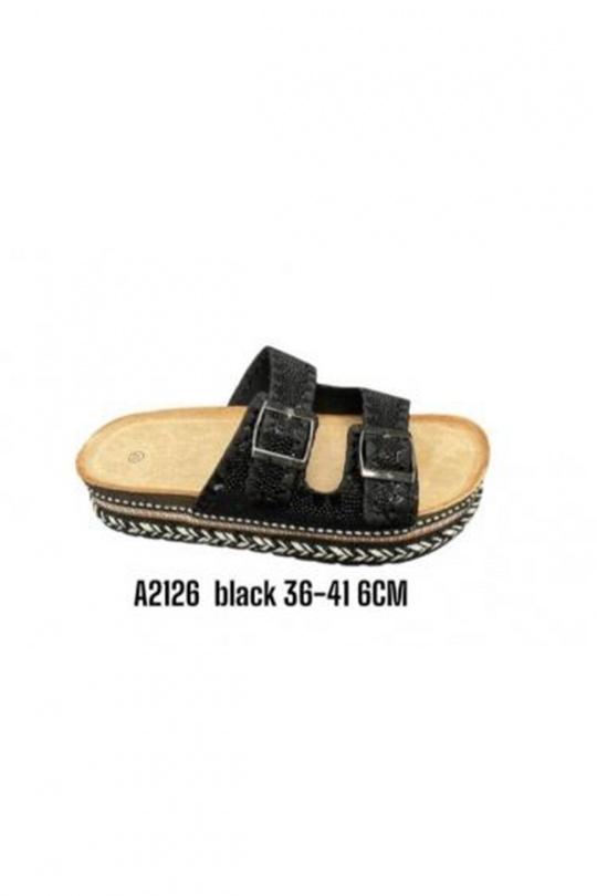 Compensées Chaussures Noir ALTAMODA SHOES A2126 Efashion Paris