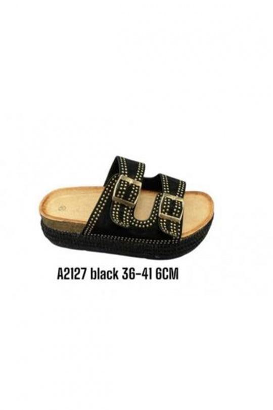 De cuña Zapatos Black ALTAMODA SHOES A2127 Efashion Paris