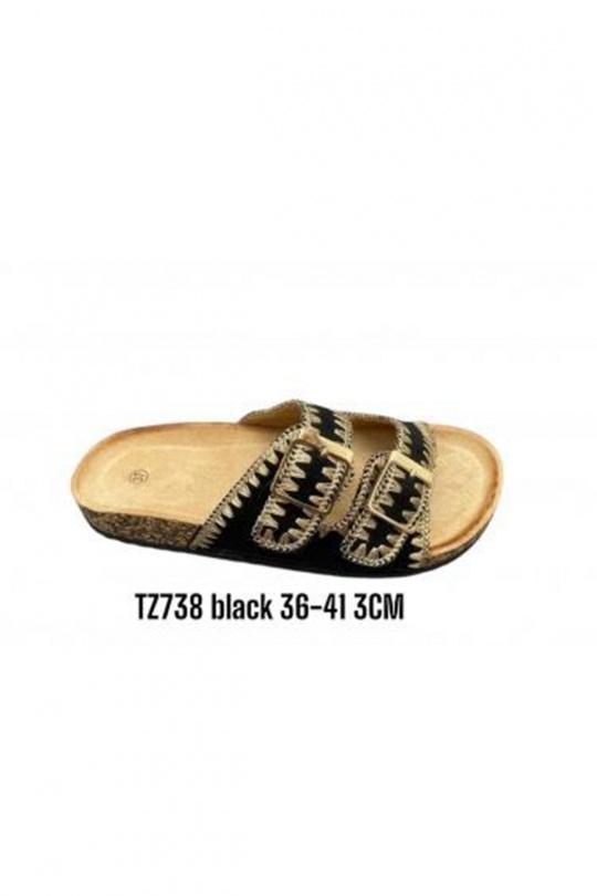 Wedges Shoes Black ALTAMODA SHOES TZ738 Efashion Paris