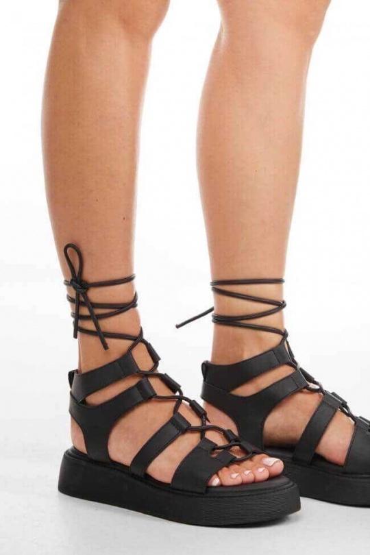 Sandales Chaussures Noir ALTAMODA SHOES Y2058 Efashion Paris