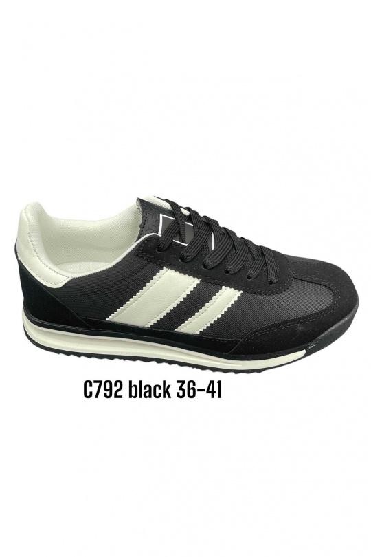 Trainers Shoes Black ALTAMODA SHOES C792 Efashion Paris