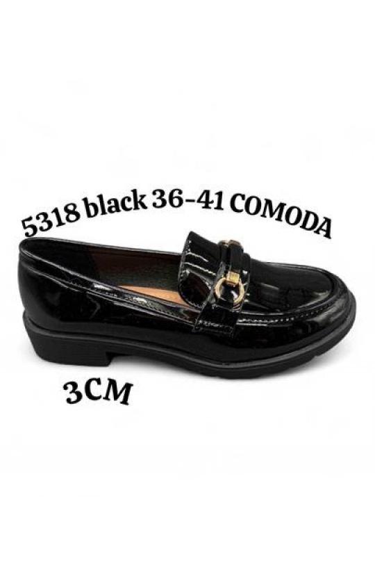 Mocassins Chaussures Noir ALTAMODA SHOES 5318 Efashion Paris