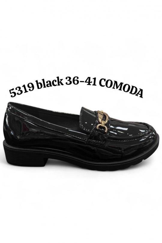 Mocassins Chaussures Noir ALTAMODA SHOES 5319 Efashion Paris