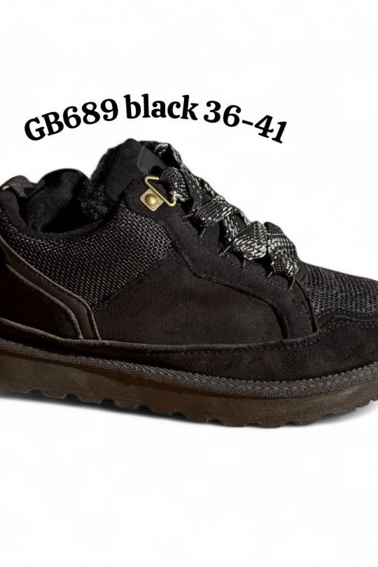 Baskets Chaussures Noir ALTAMODA SHOES GB689 Efashion Paris