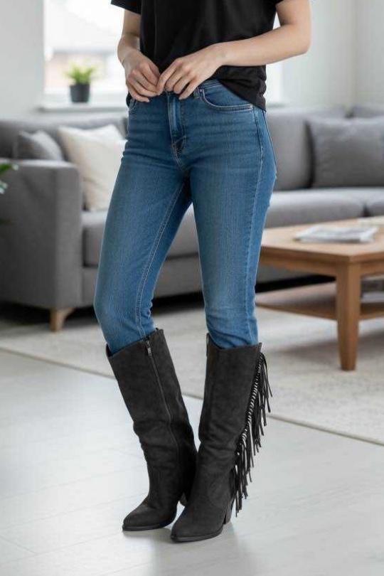 Boots Shoes Black ALTAMODA SHOES RQ105 Efashion Paris