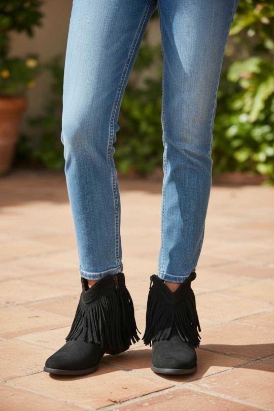 Bottines Chaussures Noir ALTAMODA SHOES RQ-107 Efashion Paris