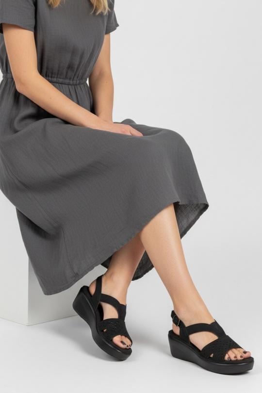 Compensées Chaussures Noir ALTAMODA SHOES G3990 Efashion Paris