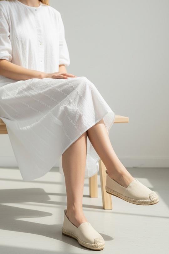 Espadrillas Scarpe Beige ALTAMODA SHOES (Mia Shoes) N5576 - ESPADRILLE PLATE UNI Efashion Paris