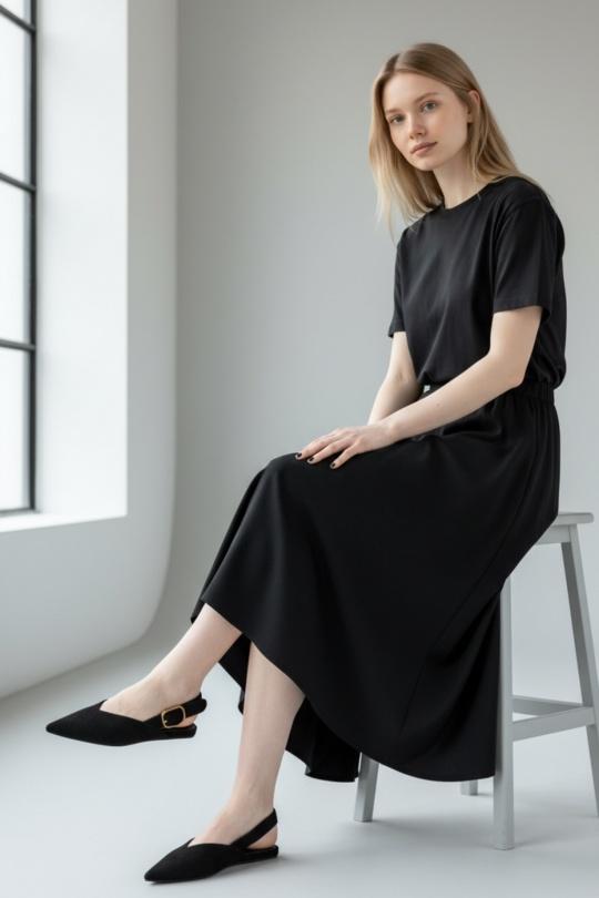 Ballerines Chaussures Noir ALTAMODA SHOES (Mia Shoes) 5079 Efashion Paris