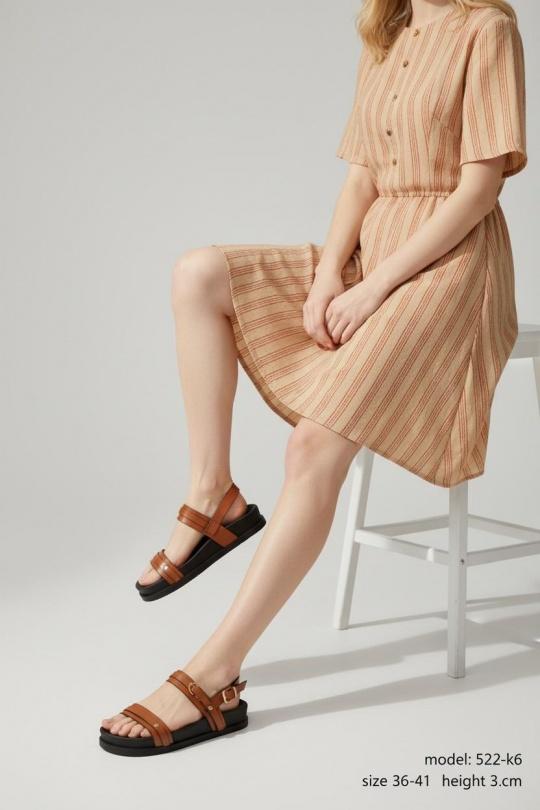 Sandales Chaussures Noir ALTAMODA SHOES (Mia Shoes) 522-K6- HAUTEUR 3 CM Efashion Paris