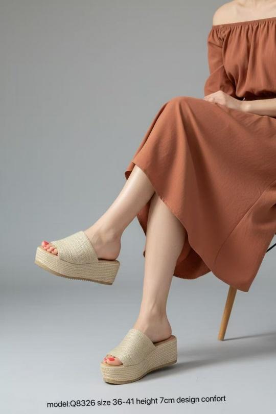 Compensées Chaussures Beige ALTAMODA SHOES (Mia Shoes) Q8326 Efashion Paris