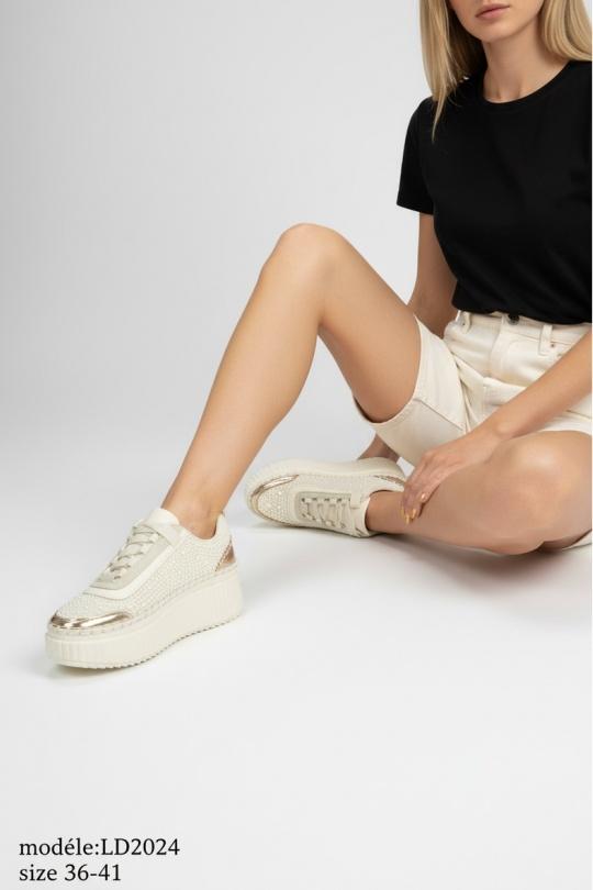 Baskets Chaussures Blanc ALTAMODA SHOES (Mia Shoes) LT2024 Efashion Paris