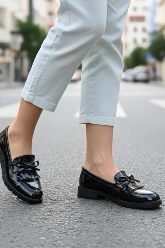 Mocassins Chaussures Noir ALTAMODA SHOES (Mia Shoes) 5301 Efashion Paris