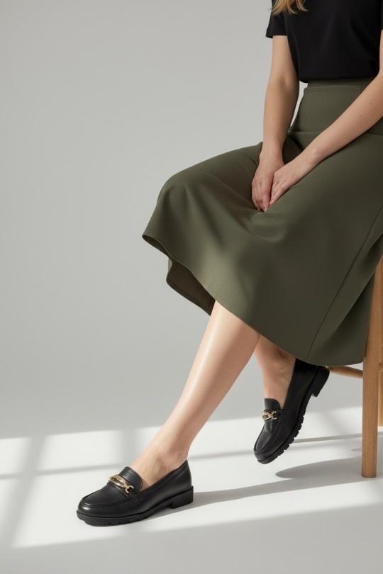 Mocassins Chaussures Noir brillant ALTAMODA SHOES (Mia Shoes) 5319 Efashion Paris