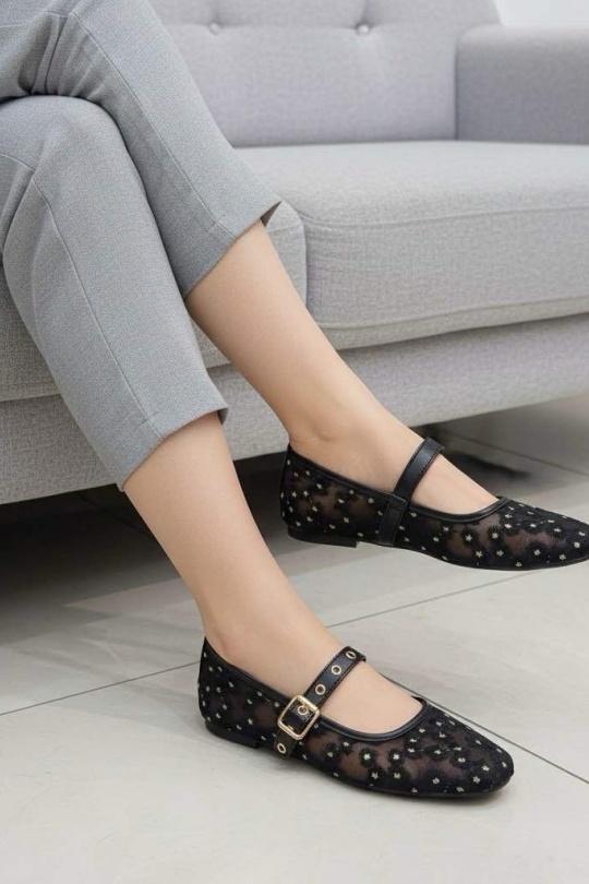 Ballerines Chaussures Noir ALTAMODA SHOES (Mia Shoes) A8622 Efashion Paris