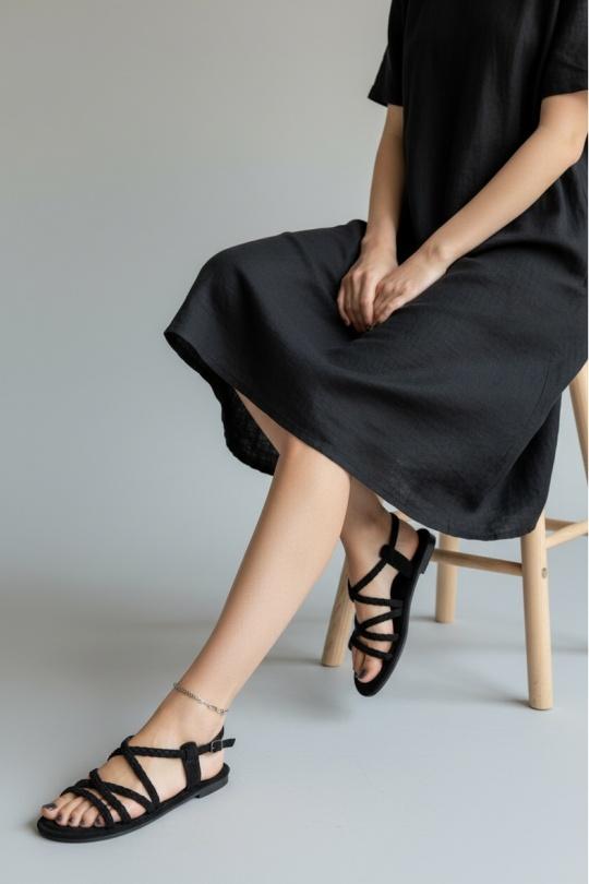 Sandales Chaussures Noir ALTAMODA SHOES (Mia Shoes) TZ761 Efashion Paris