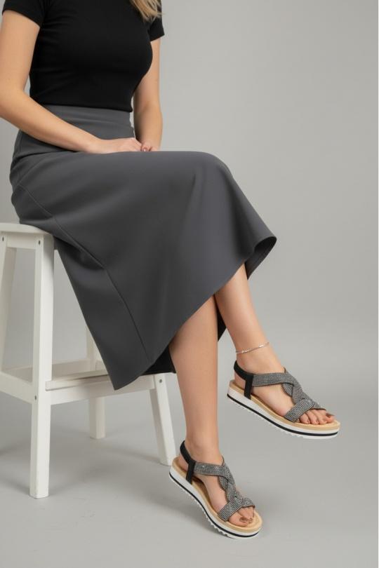 Sandales Chaussures Noir ALTAMODA SHOES (Mia Shoes) TZ775 Efashion Paris